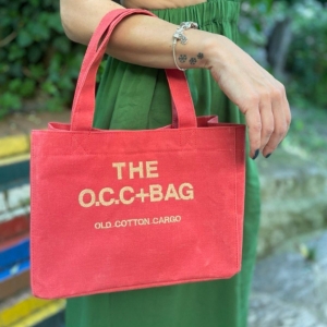 Resim Kırmızı Kadın Totebag Çanta